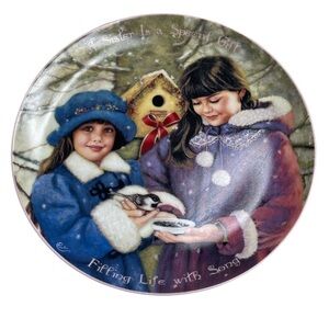 Vintage 1997 A Sister Is A Special Gift Filling Life With Song Decorative Plate